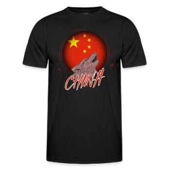 Chine - T-shirt sport Homme - noir - Devant - AI Model Male 178 dark (178cm)