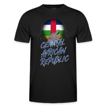 Central African Republic - Men's Functional T-Shirt - black - Front - AI Model Male 178 dark (178cm)