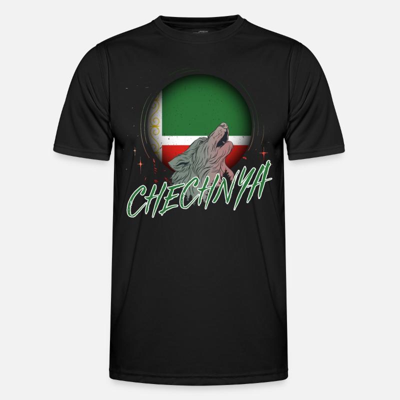Tschetschenien - Männer Funktions-T-Shirt - Schwarz
