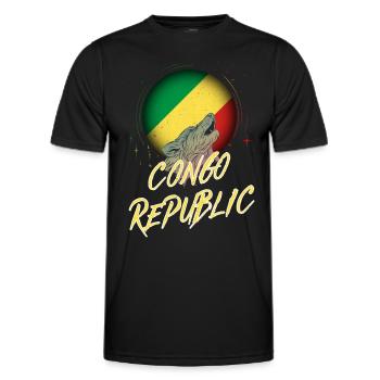 Congo Republic - Men's Functional T-Shirt - black - Front - AI Model Male 178 dark (178cm)