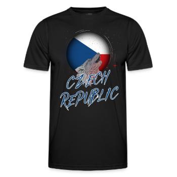 Czech Republic - Men's Functional T-Shirt - black - Front - AI Model Male 178 dark (178cm)