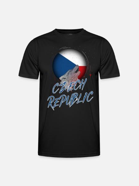 République tchèque - T-shirt sport Homme - noir