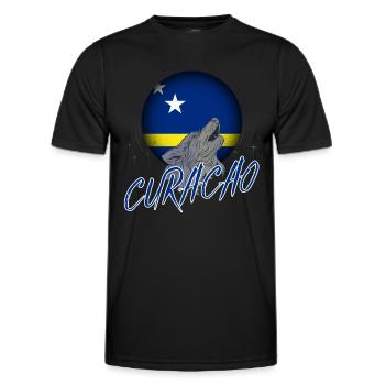 Curaçao - Men's Functional T-Shirt - black - Front - AI Model Male 178 dark (178cm)