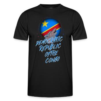 République démocratique du Congo - T-shirt sport Homme - noir - Devant - AI Model Male 178 dark (178cm)