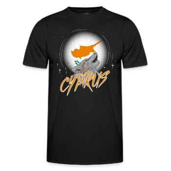 Cyprus - Men's Functional T-Shirt - black - Front - AI Model Male 178 dark (178cm)