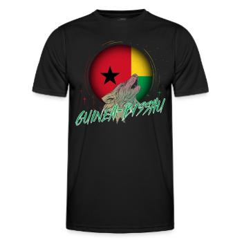 Guinea-Bissau - Männer Funktions-T-Shirt - Schwarz - Vorne - AI Model Male 178 dark (178cm)