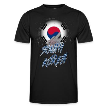 Corée du Sud - T-shirt sport Homme - noir - Devant - AI Model Male 178 dark (178cm)