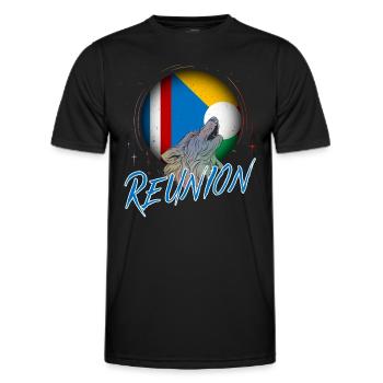 Réunion - Men's Functional T-Shirt - black - Front - AI Model Male 178 dark (178cm)
