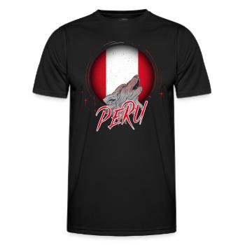 Peru - Men's Functional T-Shirt - black - Front - AI Model Male 178 dark (178cm)