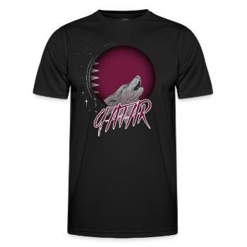 Qatar - T-shirt sport Homme - noir - Devant - AI Model Male 178 dark (178cm)