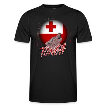 Tonga - T-shirt sport Homme - noir - Devant - AI Model Male 178 dark (178cm)