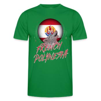 Polynésie française - T-shirt sport Homme - vert - Devant - AI Model Male 178 dark (178cm)
