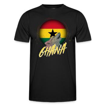 Ghana - T-shirt sport Homme - noir - Devant - AI Model Male 178 dark (178cm)