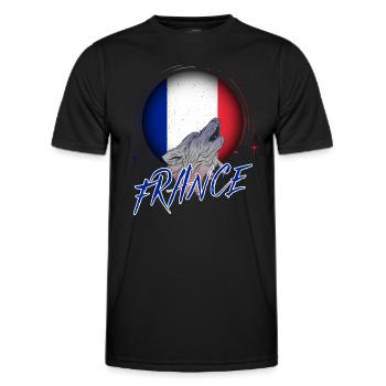 Frankreich - Männer Funktions-T-Shirt - Schwarz - Vorne - AI Model Male 178 dark (178cm)