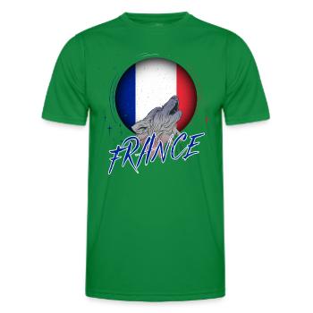 France - Men's Functional T-Shirt - kelly green - Front - AI Model Male 178 dark (178cm)