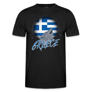 Griechenland - Männer Funktions-T-Shirt - Schwarz - Vorne - AI Model Male 178 dark (178cm)