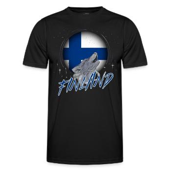 Finnland - Männer Funktions-T-Shirt - Schwarz - Vorne - AI Model Male 178 dark (178cm)