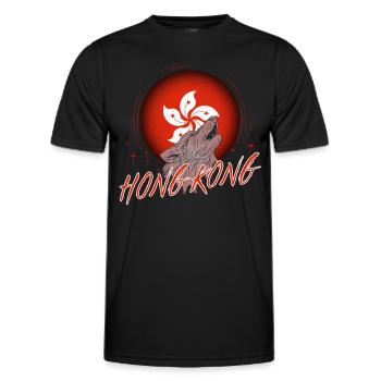 Hongkong - Männer Funktions-T-Shirt - Schwarz - Vorne - AI Model Male 178 dark (178cm)