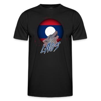 Laos - T-shirt sport Homme - noir - Devant - AI Model Male 178 dark (178cm)