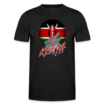 Kenya - T-shirt sport Homme - noir - Devant - AI Model Male 178 dark (178cm)