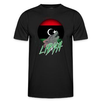 Libyen - Männer Funktions-T-Shirt - Schwarz - Vorne - AI Model Male 178 dark (178cm)