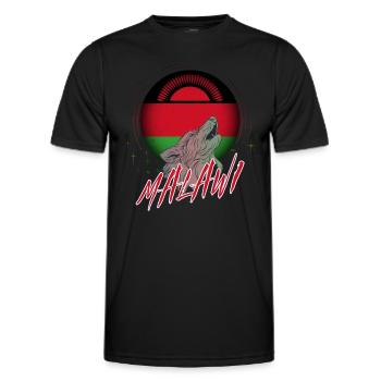 Malawi - Men's Functional T-Shirt - black - Front - AI Model Male 178 dark (178cm)