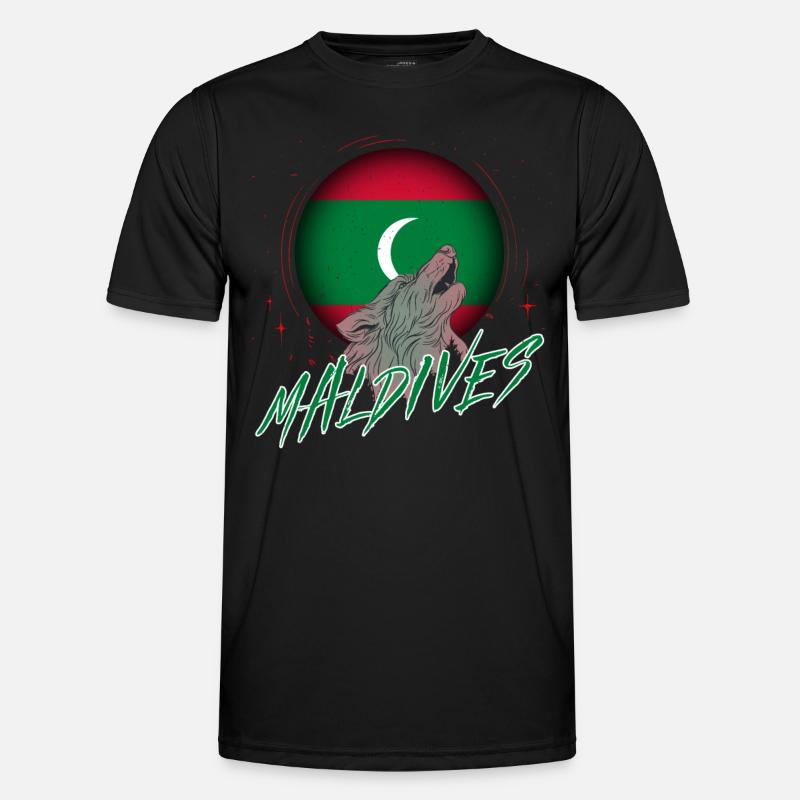 Malediven - Männer Funktions-T-Shirt - Schwarz