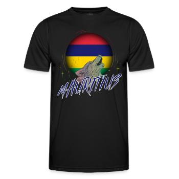 Mauritius - Männer Funktions-T-Shirt - Schwarz - Vorne - AI Model Male 178 dark (178cm)