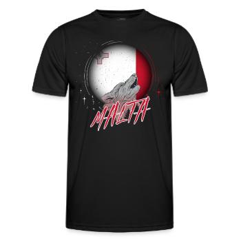 Malte - T-shirt sport Homme - noir - Devant - AI Model Male 178 dark (178cm)