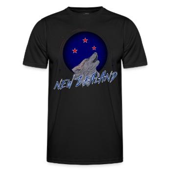 Neuseeland - Männer Funktions-T-Shirt - Schwarz - Vorne - AI Model Male 178 dark (178cm)