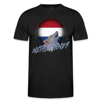Niederlande - Männer Funktions-T-Shirt - Schwarz - Vorne - AI Model Male 178 dark (178cm)