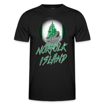 Norfolk Island - Men's Functional T-Shirt - black - Front - AI Model Male 178 dark (178cm)