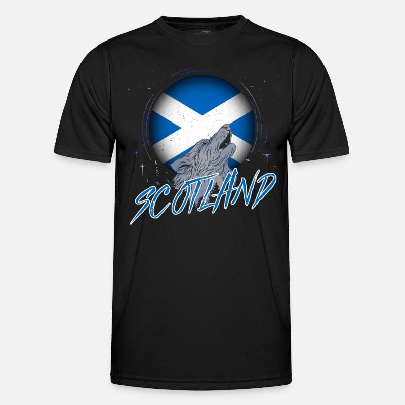 Schottland - Männer Funktions-T-Shirt - Schwarz