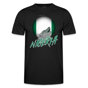 Nigeria - Männer Funktions-T-Shirt - Schwarz - Vorne - AI Model Male 178 dark (178cm)