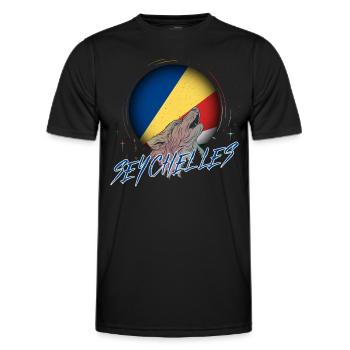 Seychellen - Männer Funktions-T-Shirt - Schwarz - Vorne - AI Model Male 178 dark (178cm)