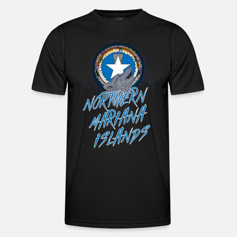 Nördliche Marianen - Männer Funktions-T-Shirt - Schwarz