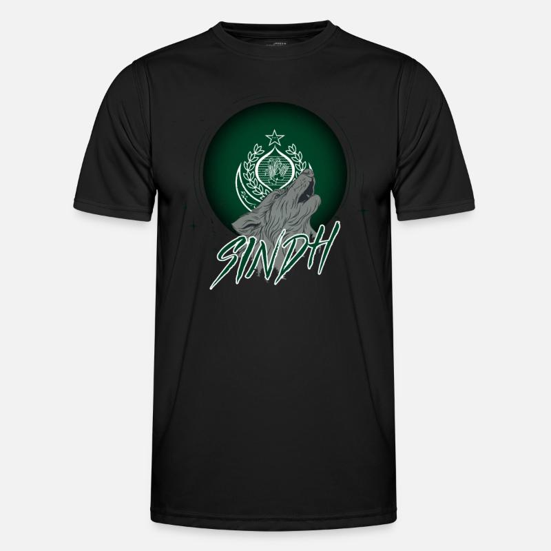 Sindh - Männer Funktions-T-Shirt - Schwarz