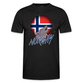 Norwegen - Männer Funktions-T-Shirt - Schwarz - Vorne - AI Model Male 178 dark (178cm)