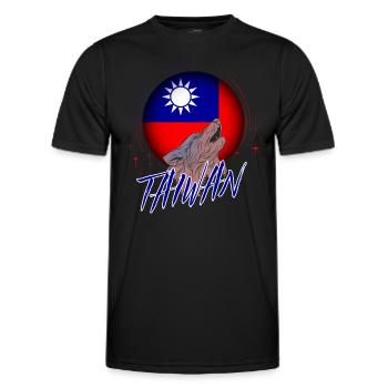 Taïwan - T-shirt sport Homme - noir - Devant - AI Model Male 178 dark (178cm)