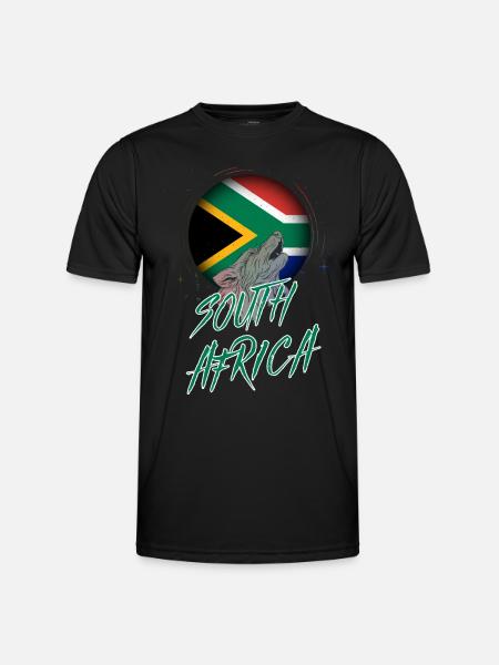 Südafrika - Männer Funktions-T-Shirt - Schwarz