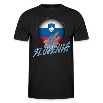 Slovenia - Men's Functional T-Shirt - black - Front - AI Model Male 178 dark (178cm)