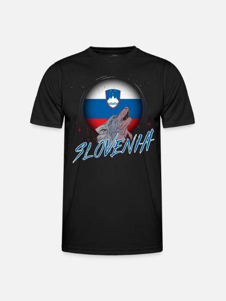 Slowenien - Männer Funktions-T-Shirt - Schwarz