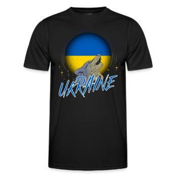 Ukraine - Men's Functional T-Shirt - black - Front - AI Model Male 178 dark (178cm)