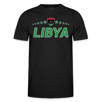 Libyen - Männer Funktions-T-Shirt - Schwarz - Vorne - AI Model Male 178 dark (178cm)