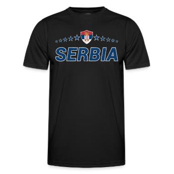 Serbien - Männer Funktions-T-Shirt - Schwarz - Vorne - AI Model Male 178 dark (178cm)