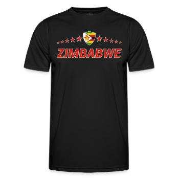 Zimbabwe - T-shirt sport Homme - noir - Devant - AI Model Male 178 dark (178cm)