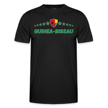 Guinea-Bissau - Männer Funktions-T-Shirt - Schwarz - Vorne - AI Model Male 178 dark (178cm)