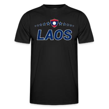 Laos - T-shirt sport Homme - noir - Devant - AI Model Male 178 dark (178cm)