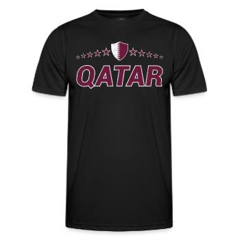 Qatar - T-shirt sport Homme - noir - Devant - AI Model Male 178 dark (178cm)