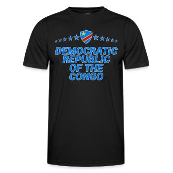 République démocratique du Congo - T-shirt sport Homme - noir - Devant - AI Model Male 178 dark (178cm)